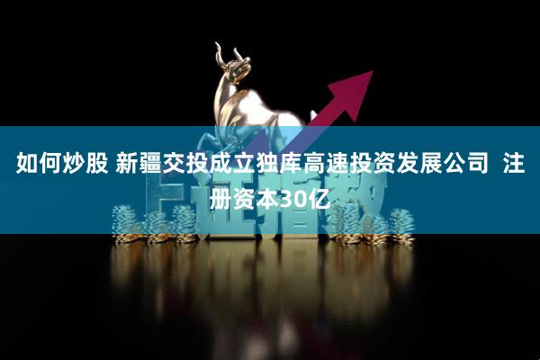 如何炒股 新疆交投成立独库高速投资发展公司  注册资本30亿